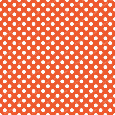 Blue Polka Dots, Polka Dot Pattern, Dots, Dotted — Orange