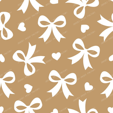 Bow Pattern, Coquette Bow, Ribbon, Cute Bow, White Bow, Hearts, Black — Brown 1