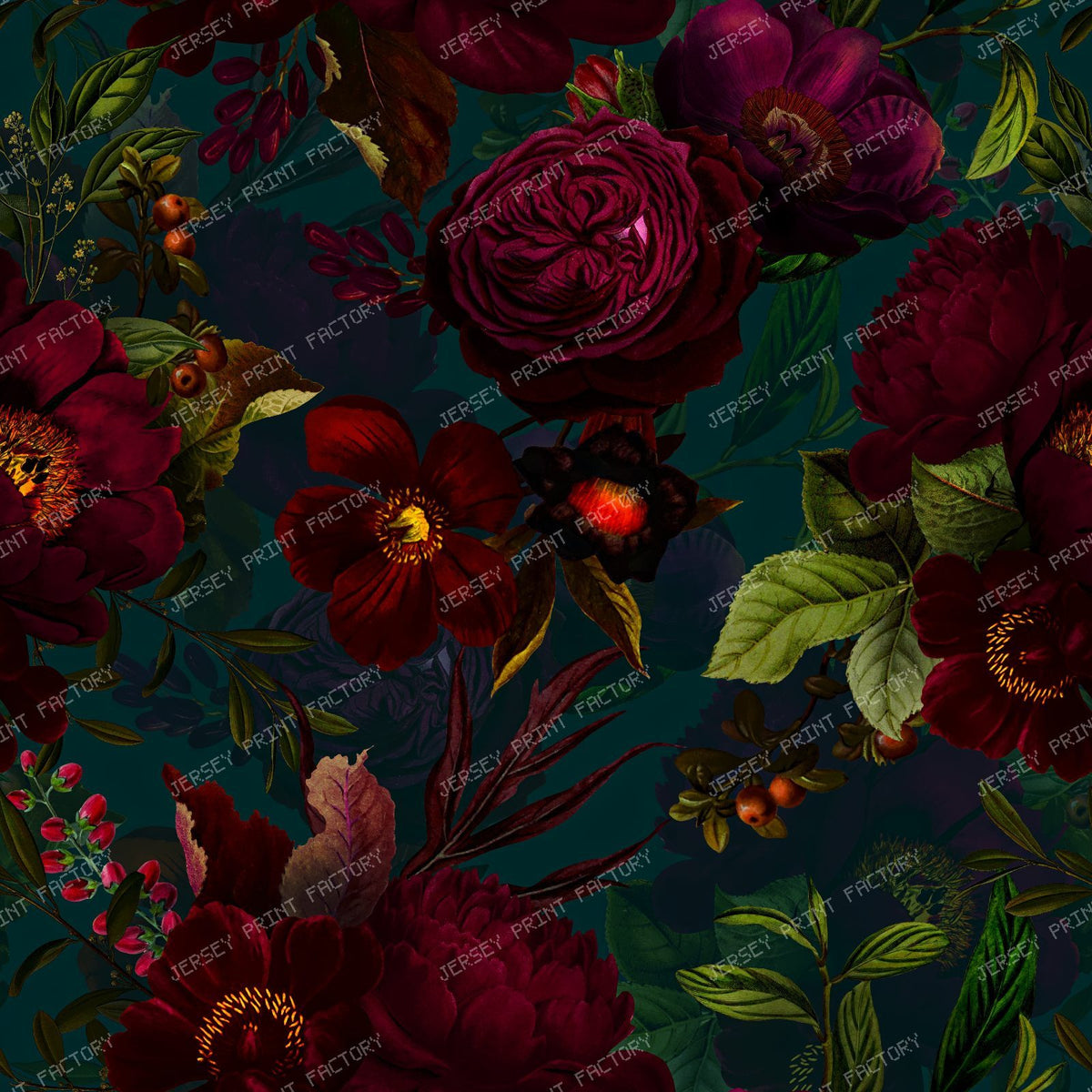 A Grandmillennial Garden with Refined Vintage Elegance and Timeless Romance - Dark teal