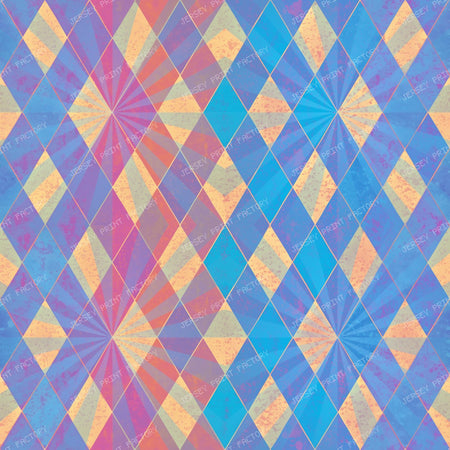 2026 PJP 100 — 14 Ombre Harlequin Diamond Lattice Starburst - Electric Denim Blue and Pink