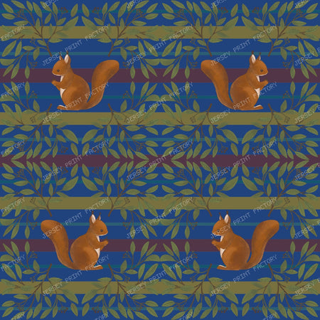 2026 PJP 100 — 72 Happy squirrels and stripes make this a whimsical favorite for seasonal decor - Blue