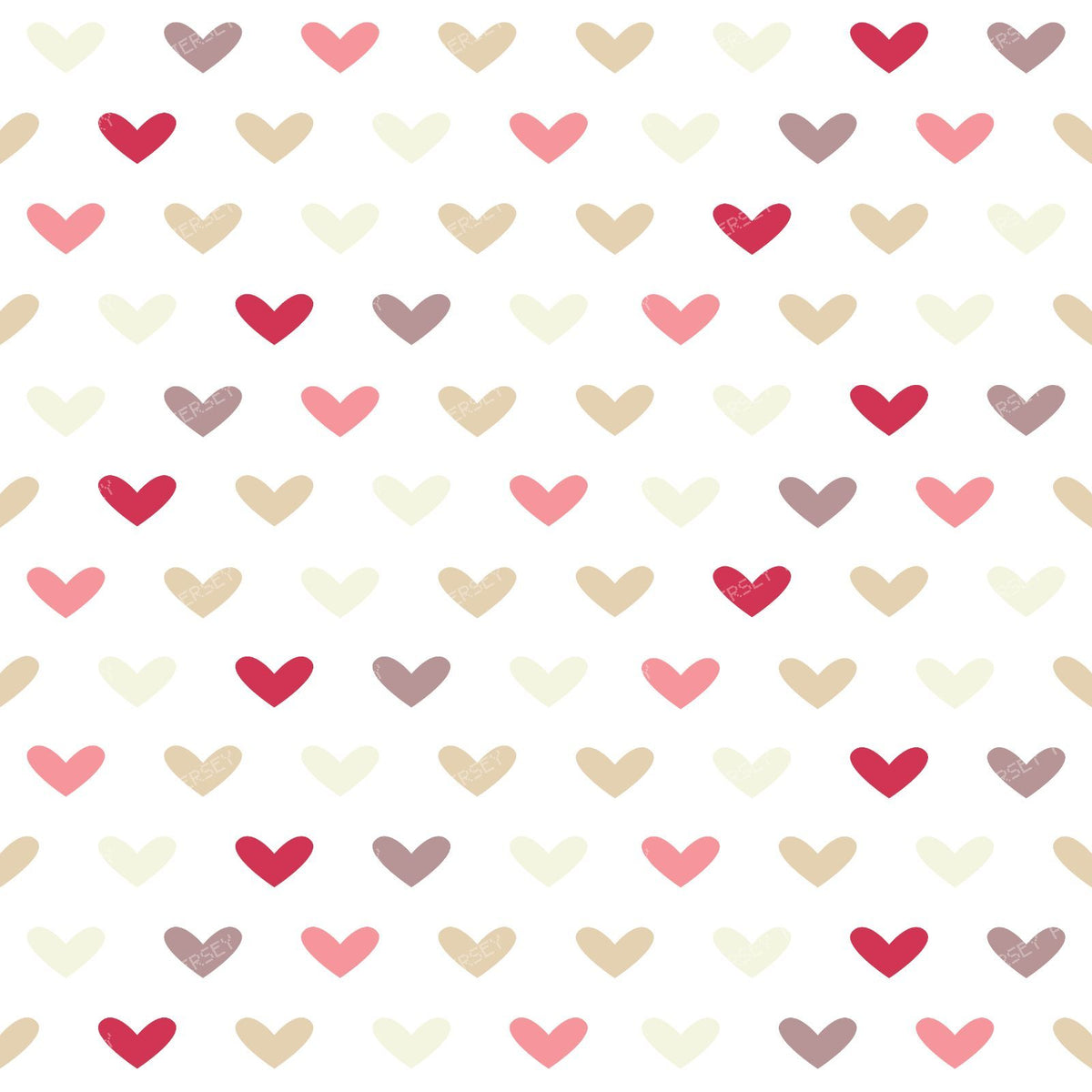 Pattern Of Hearts, Blue Hearts, Brown Hearts, Orange Hearts — Colorful 13