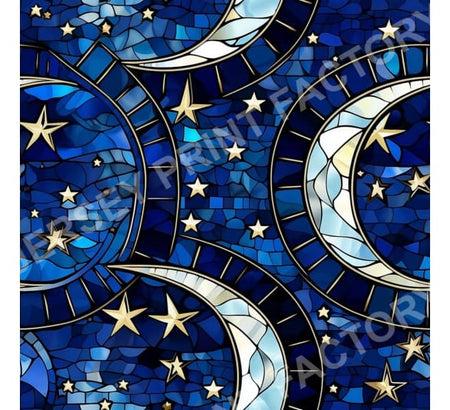 Stained Glass Celestial Night