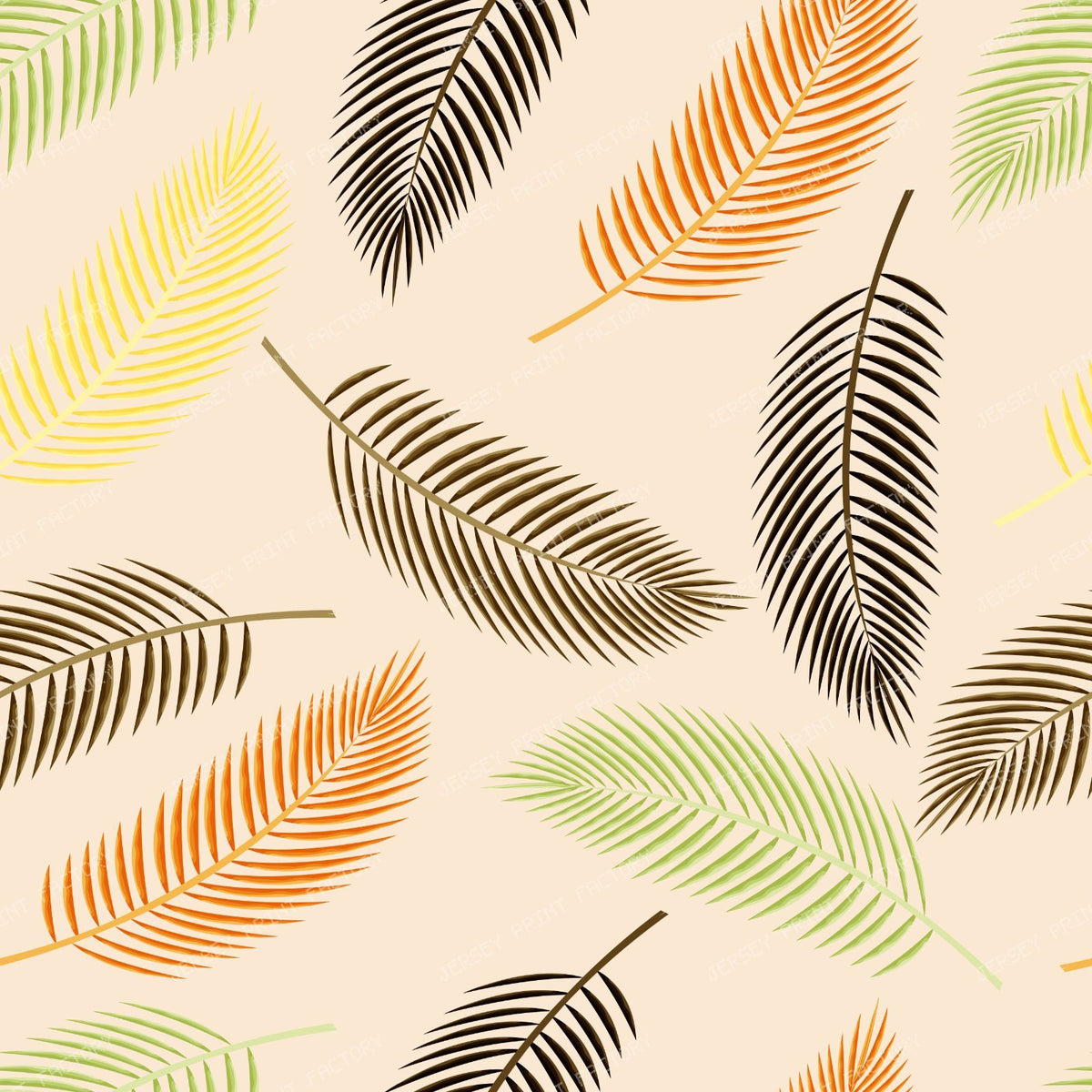 Colorful Palm Leaves, Palm Pattern, Tropical Pattern — Colorful 3