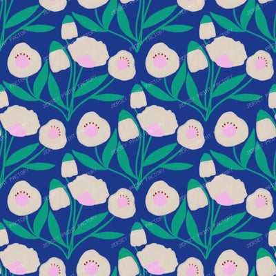 Whisper of Bloom, White poppy — Midnight blue