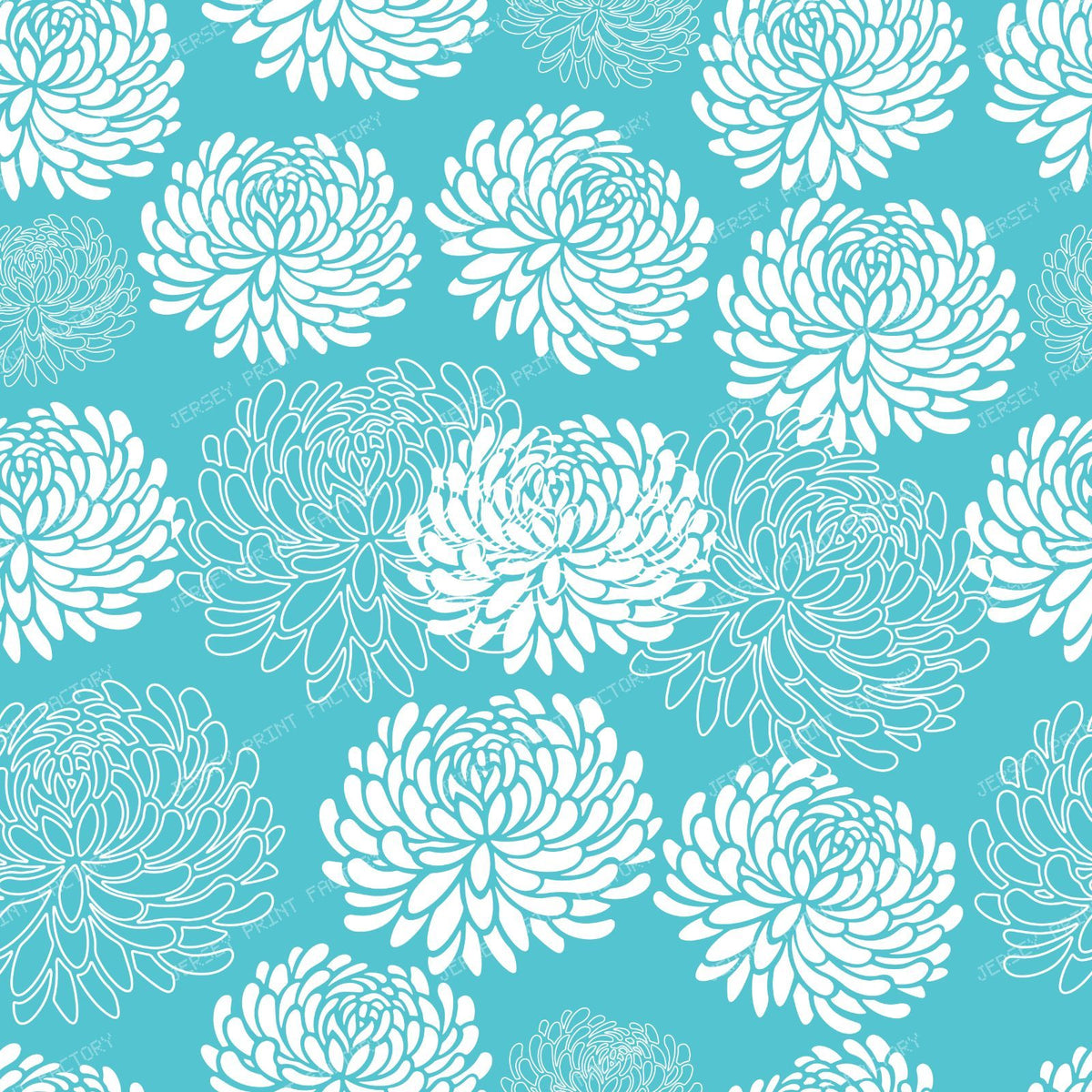 Blue Dahlia, White Dahlia, Pattern Of Flowers — Blue 2