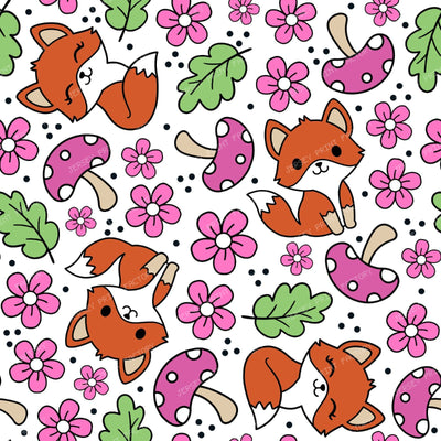 Cute Fall Fox Friends in Pink