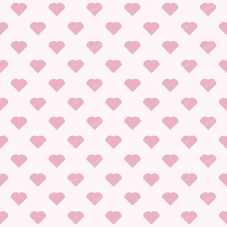 HeartsDotsBrown On Pink — Pink on White