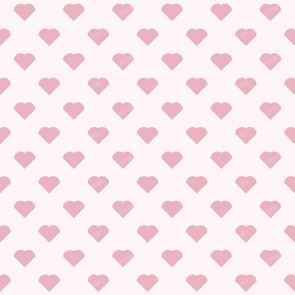 HeartsDotsBrown On Pink — Pink on White
