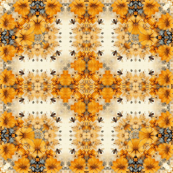 Mountain Bees And Flowers Abstract Collection