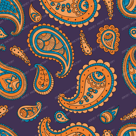 Blue Paisley, Persian Paisley, Paisley Pattern — Colorful 35