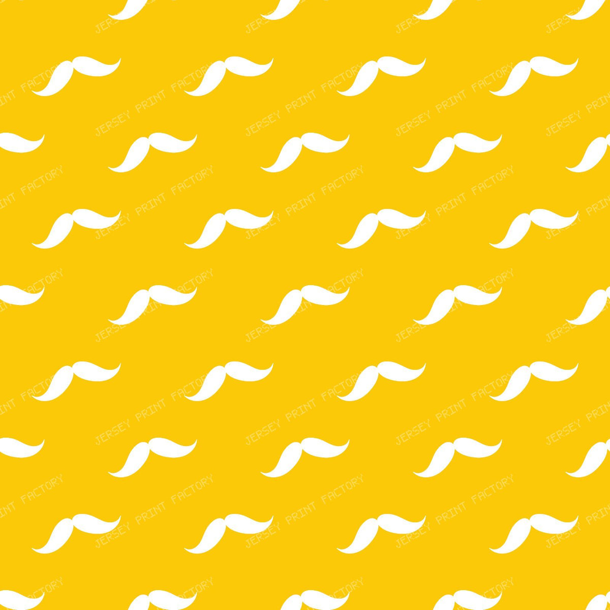 Mustache Pattern, Curly Mustache, Black and White — Yellow 1