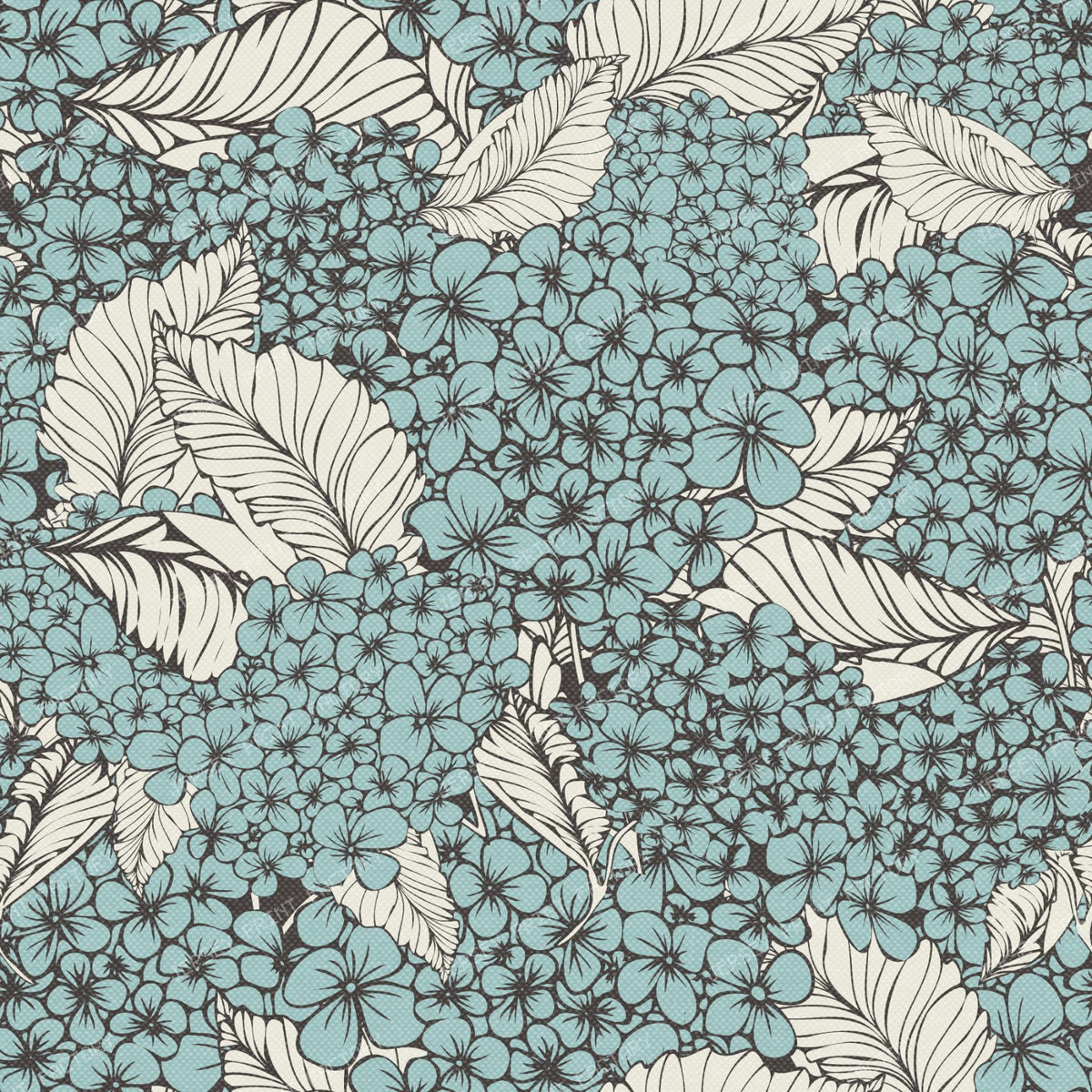 Botanical Hydrangea Garden Bloom — Soft Blue & Cream