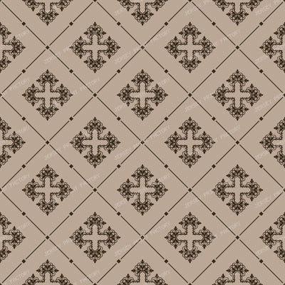 Black And White Damask, French Damask, Baroque Pattern — Brown 3