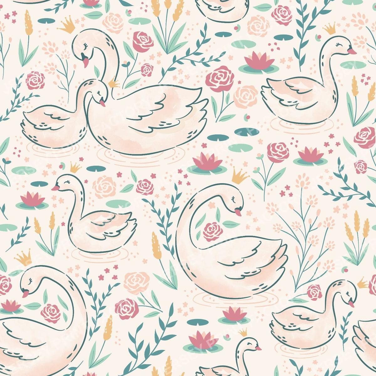Swan Princess Collection | Outline Swans
