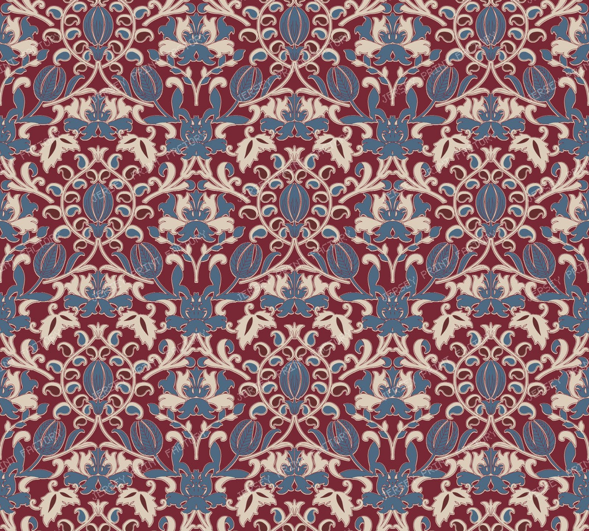 Vintage Damask Floral Ornamental Seamless Pattern