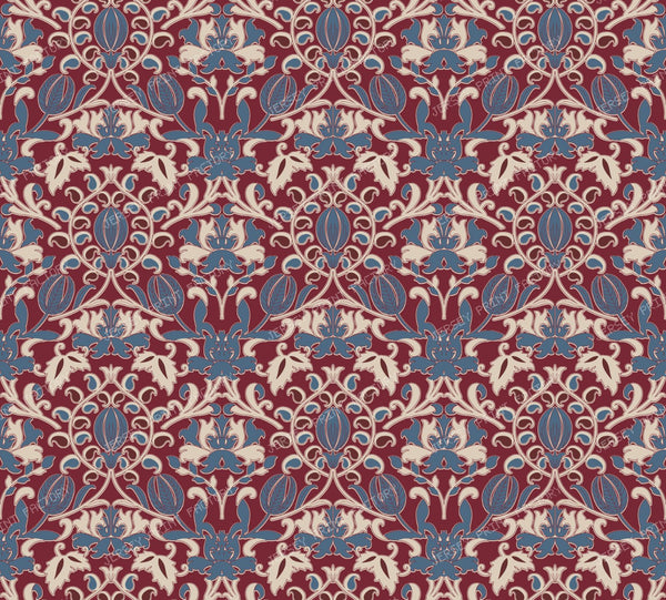 Vintage Damask Floral Ornamental Seamless Pattern