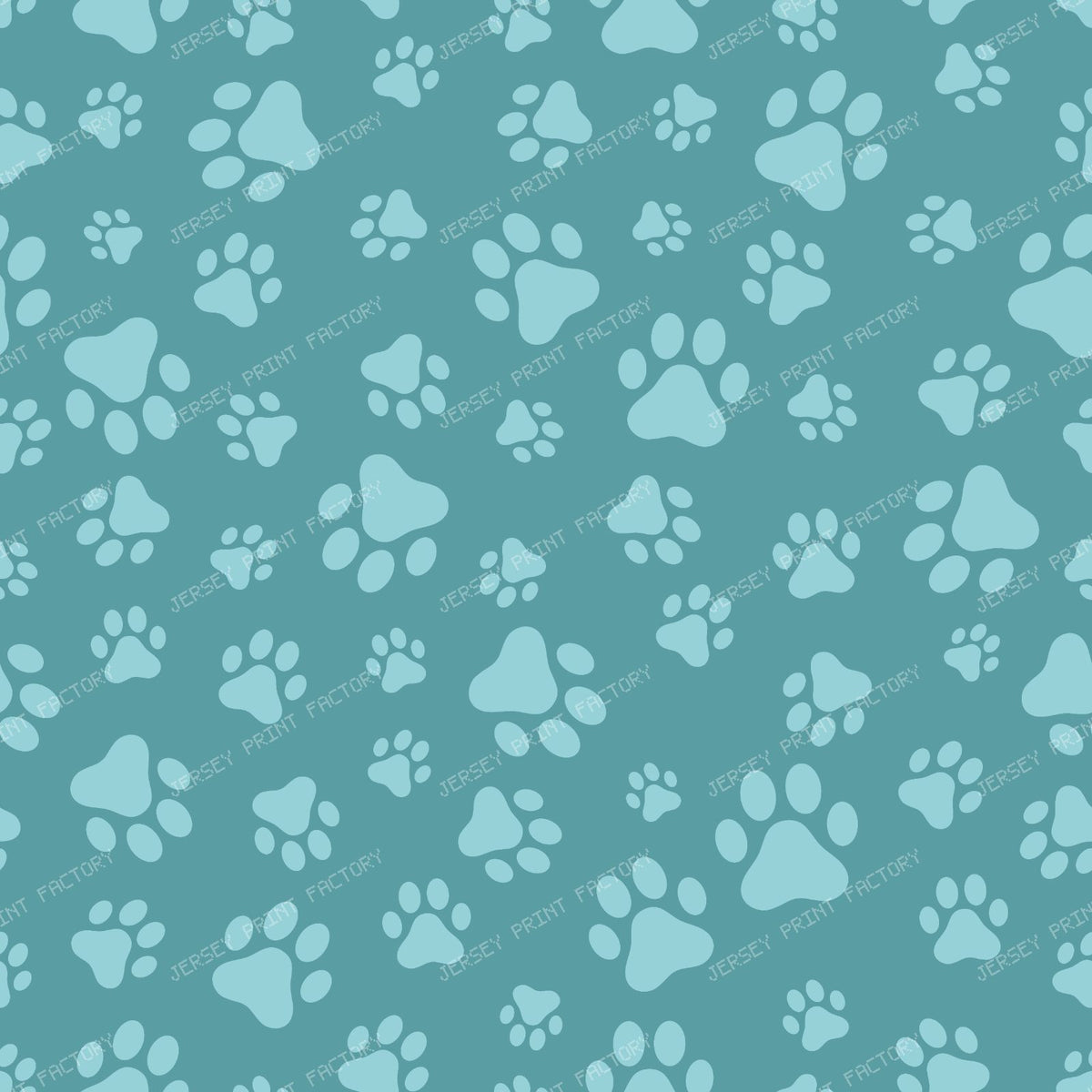 Pattern Of Paws, Dog Paws, Black and White — Blue 1