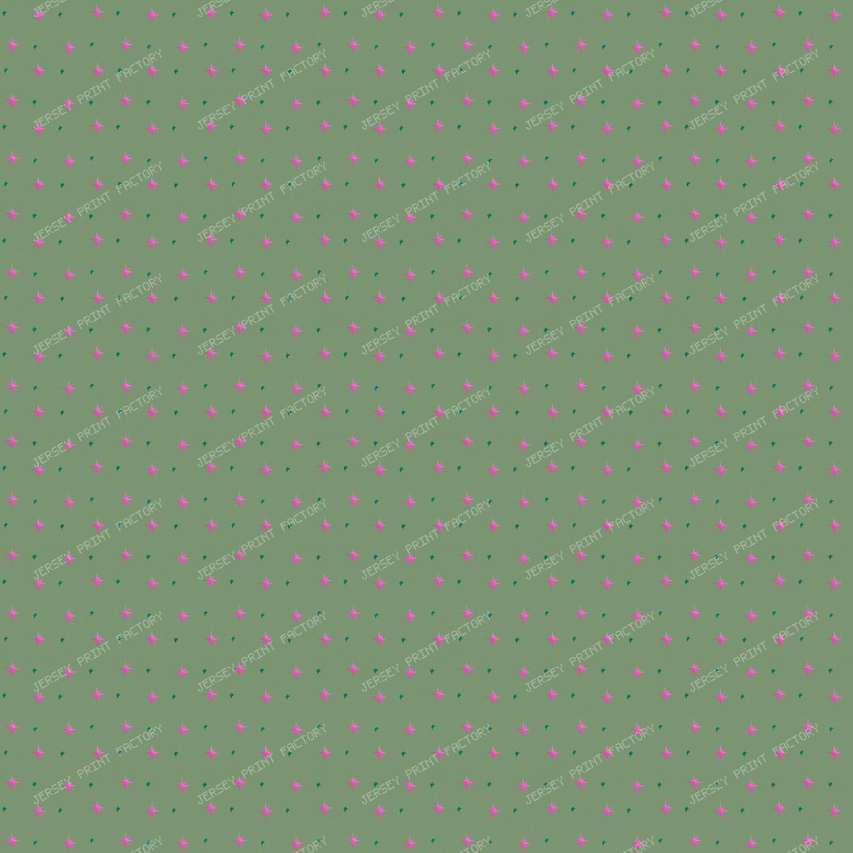 Pink Sparkle & Stars on Pastel Green