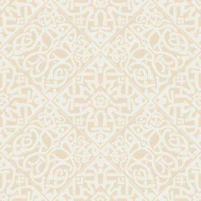 Celtic Mask in White Dove on Pale Almond