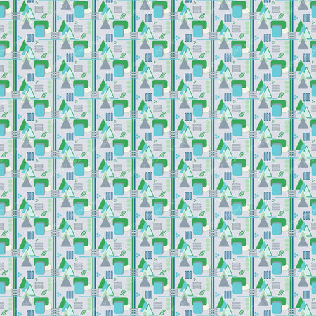 Geometric Abstract in Cool Colors