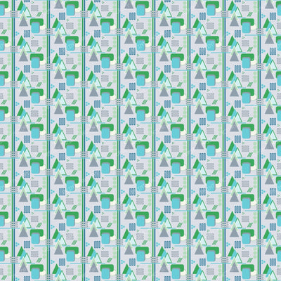 Geometric Abstract in Cool Colors