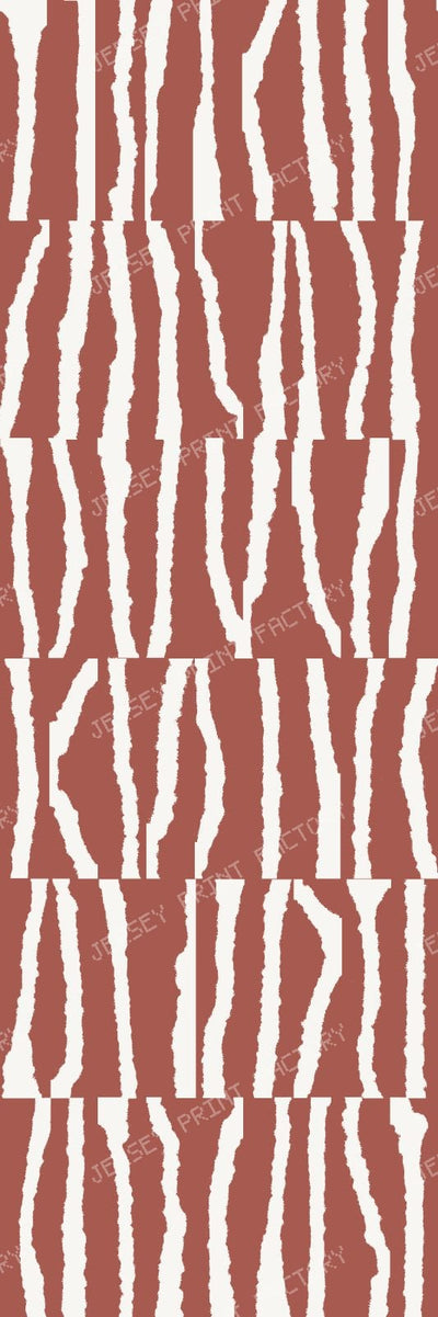 Cool Mist Blue Irregular Stripes- Organic Modern — Terracotta Irregular Stripes- Organic