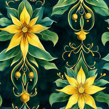 Golden Blossom Damask