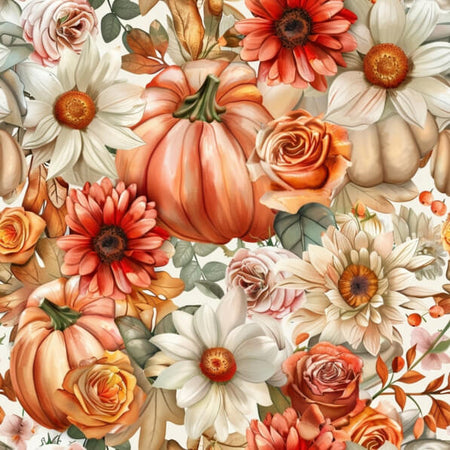 Autumn Pumpkin & Floral Elegance