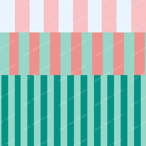 Colorful Geometric Stripes  – Retro Modern Abstract — Teal