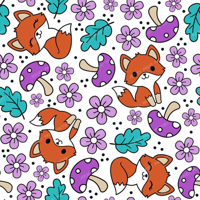 Cute Fall Fox Friends in Purple