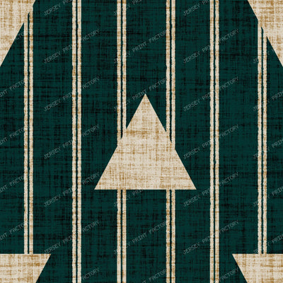 Christmas Arrow Stripe Beige Linen Texture — Deep teal