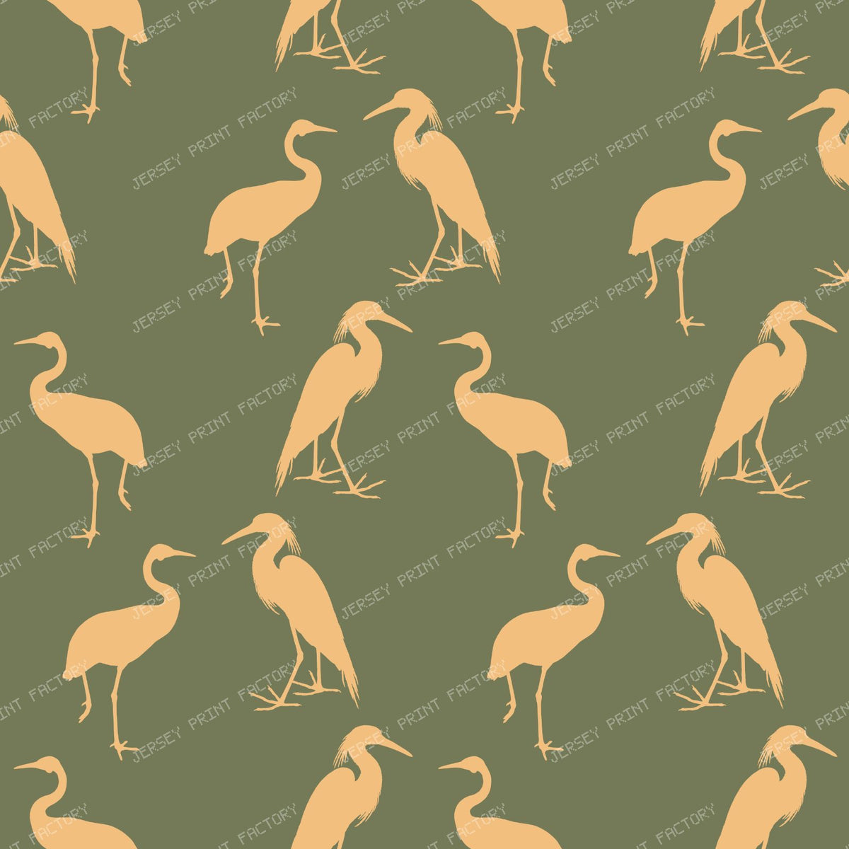 Heron Pattern, Bird Pattern, Egret, Crane, Nature, Green