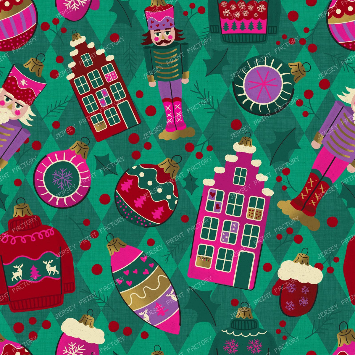 Christmas Nutcrackers and christmas baubles merry maximalist