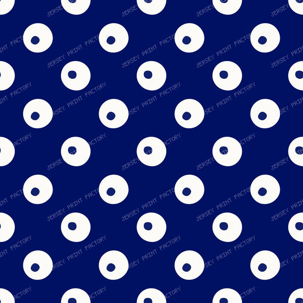 Polish Pottery Peacock Eyes On Navy