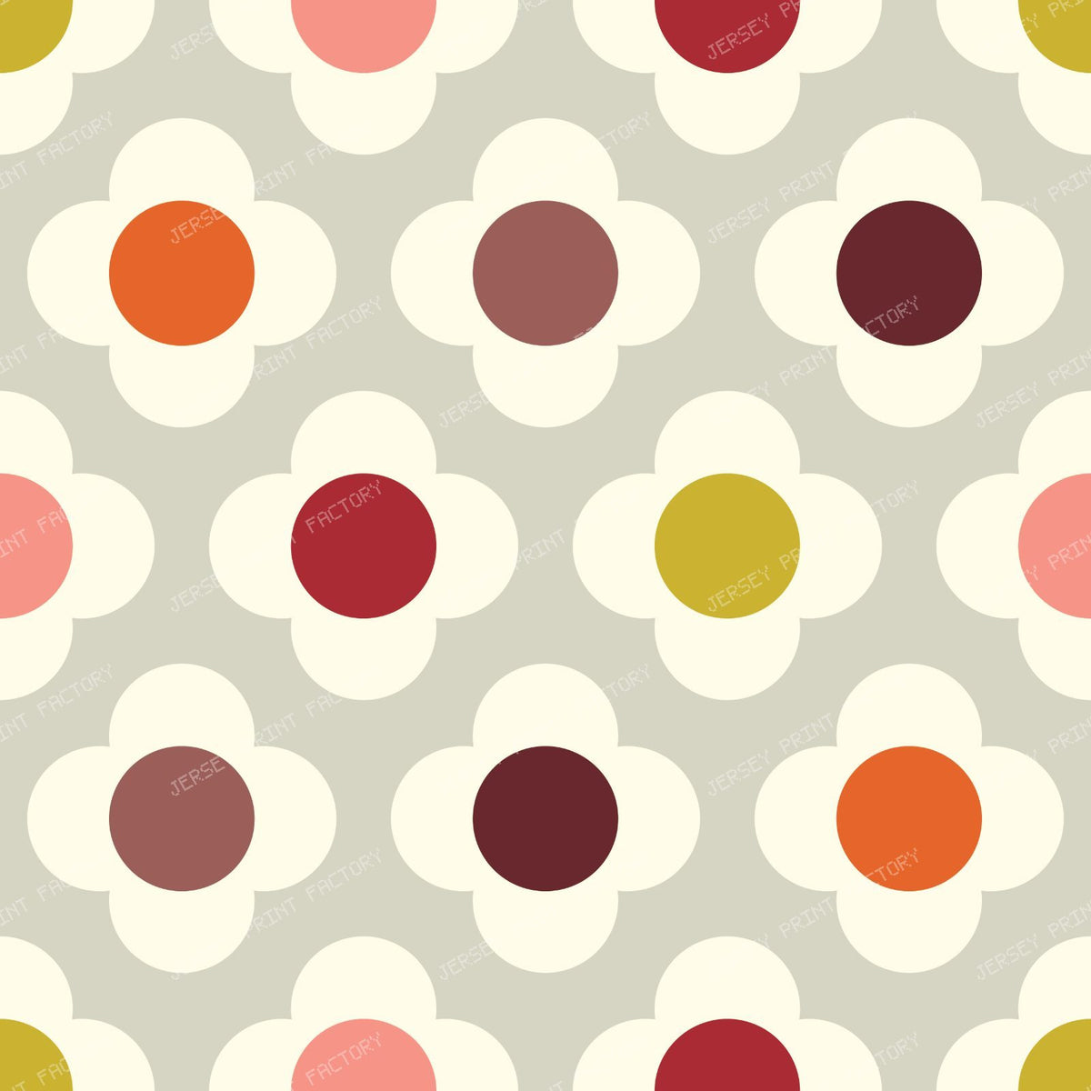 Colorful Flowers, Floral Pattern, Retro Pattern, Scandi Background