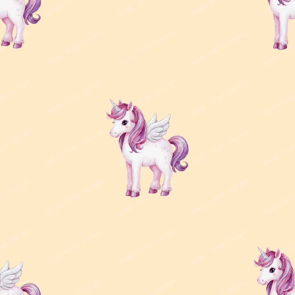 Flying unicorn on turquoise — Peach
