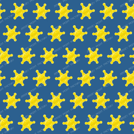 Sheriff Star, Sheriff Badge, Wild West, Old West — Blue