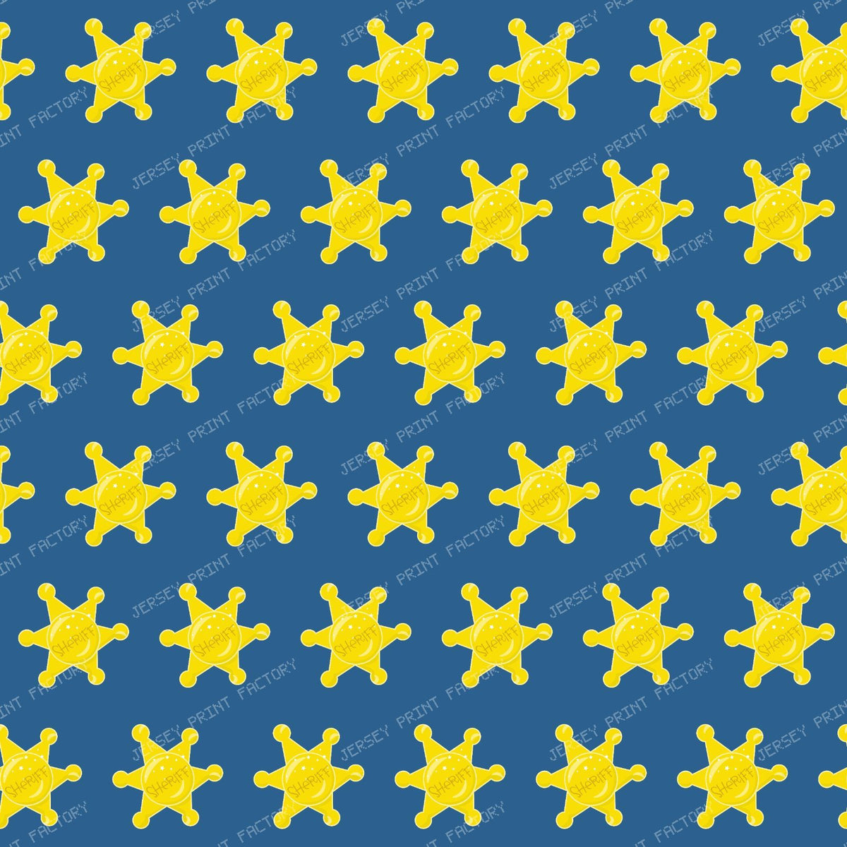 Sheriff Star, Sheriff Badge, Wild West, Old West — Blue