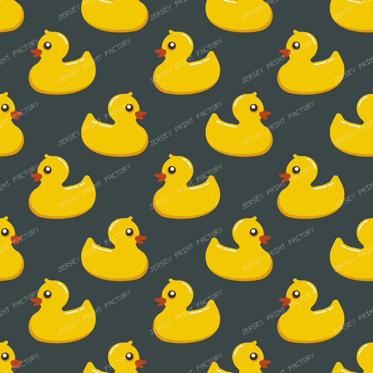 Pattern Of Ducks, Cute Ducks, Rubber Ducks, Yellow Ducks — Gray 4