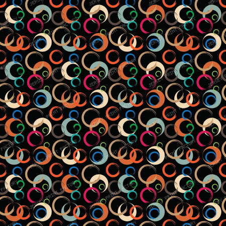 2026 PJP 100 — 04 Crescent Moons Round Brush Strokes - Black Background