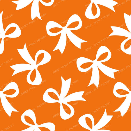 Bow Pattern, Coquette Bow, Ribbon, Cute Bow, White Bow, Black — Orange 2