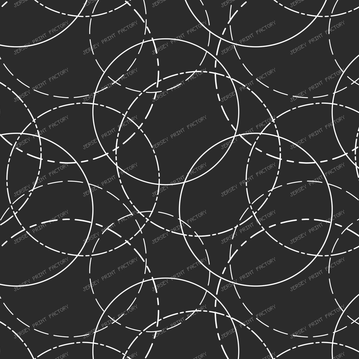 Abstract Circles with Dash Lines