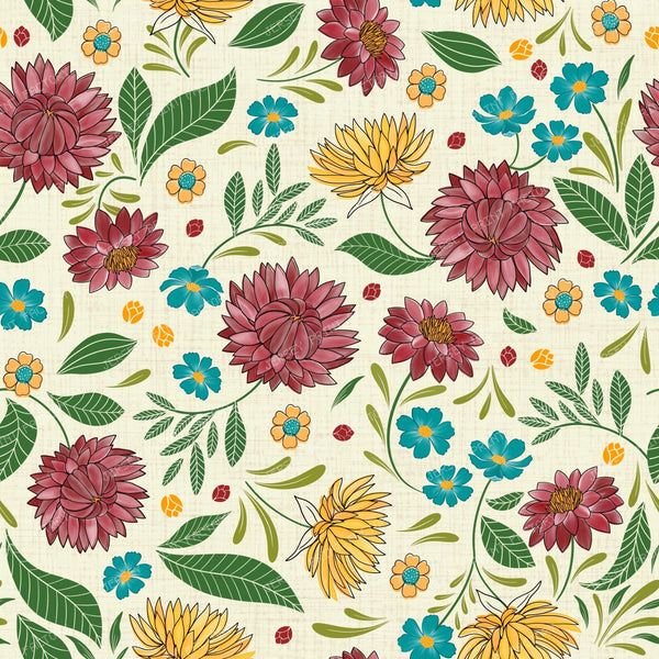 Modern Nostalgia Flowers in Beige