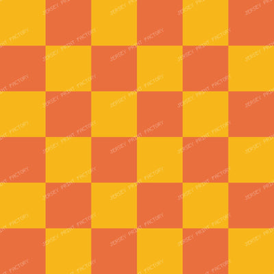 Green Squares, Navy Blue Squares, Checkered Pattern — Yellow and Orange