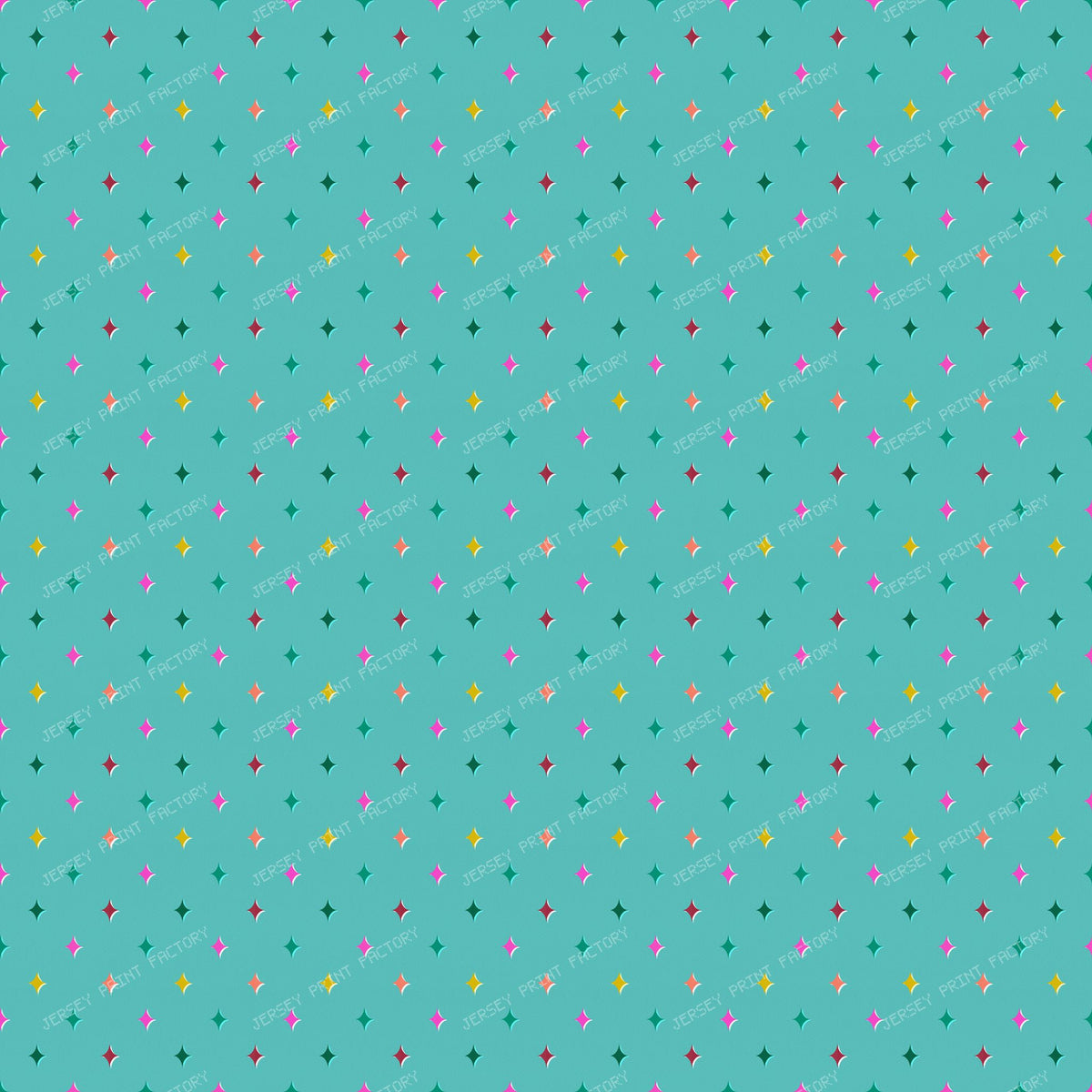 Colourful sparkle stars on Turquoise