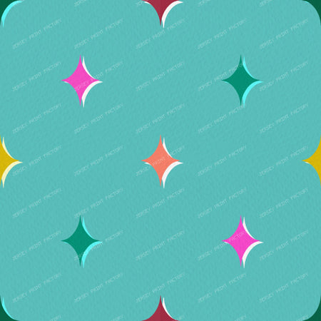 Colourful sparkle stars on Purple — Turquoise