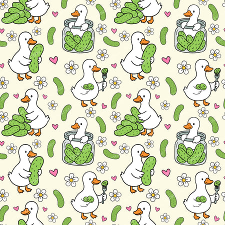 Silly Pickle Goose In Ivory
