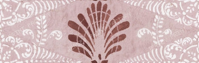 Stripes of shells and motifs in maroon
