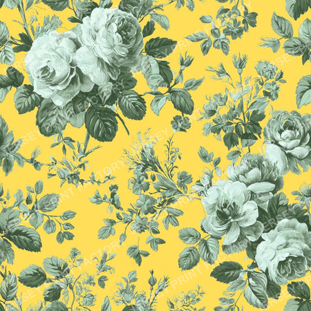 Chinoiserie rose garden Botanical Toile